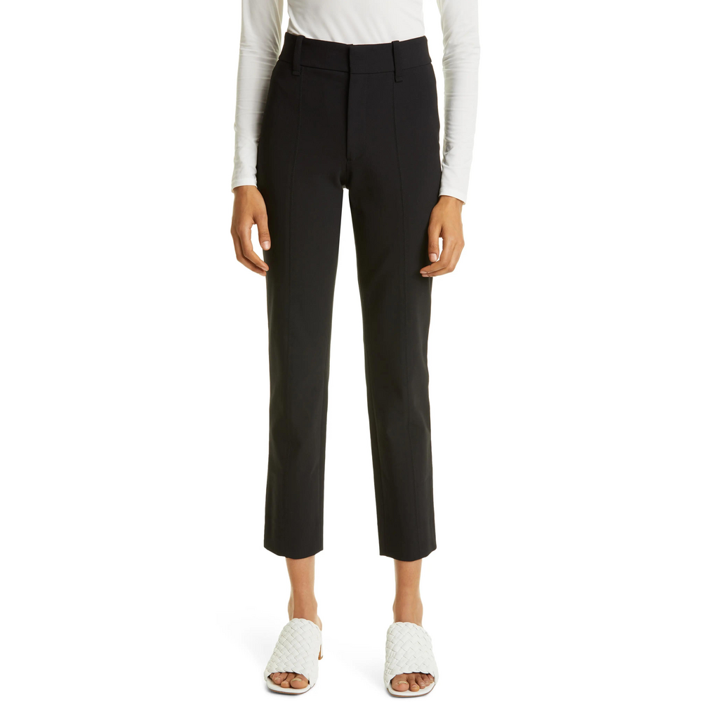 Vince High Waist Cigarette Pants in Black
